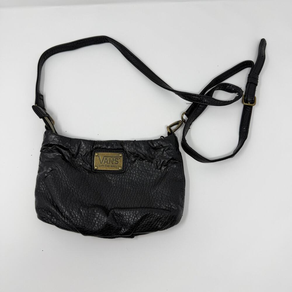 Vans Black Crossbody Shoulder Bag Faux Leather